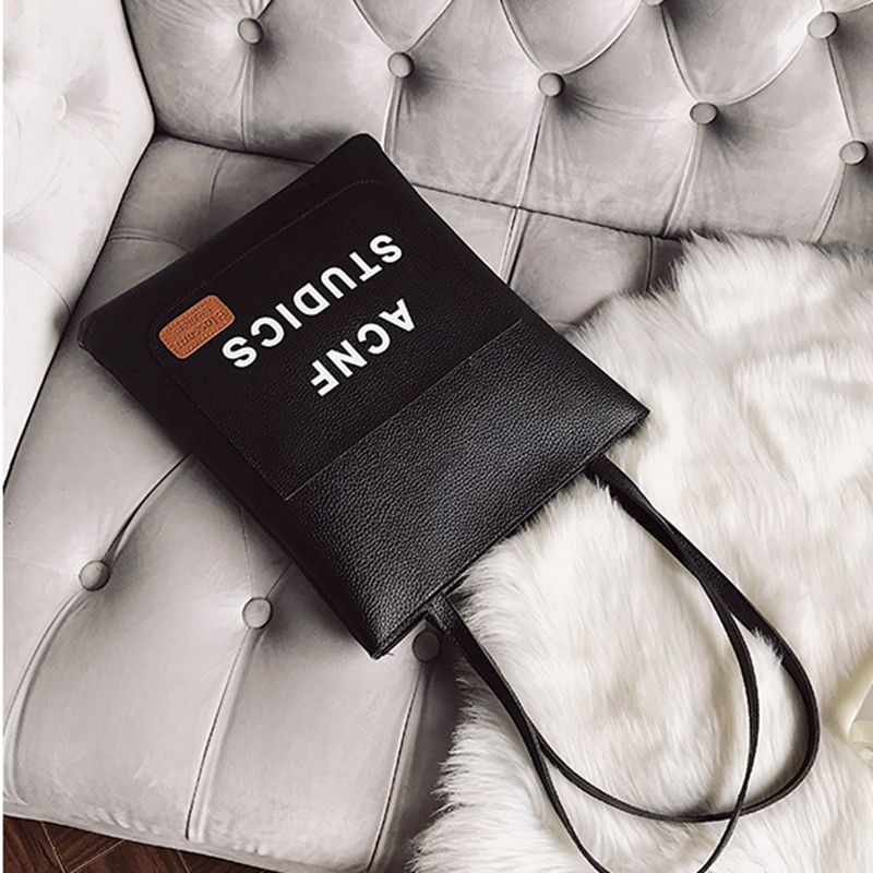 Fashion casual lightweight practical reusable women pu leather tote shoulder bag with China Supplier