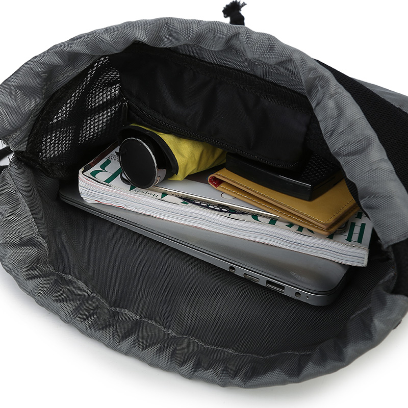 Waterproof outdoor travel lightning logo backpack sports fitness drawstring bag unisex