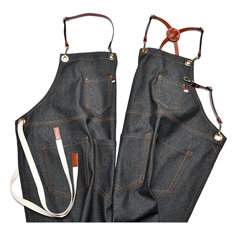  Strong durable factory profession custom thick denim apron with preferential price