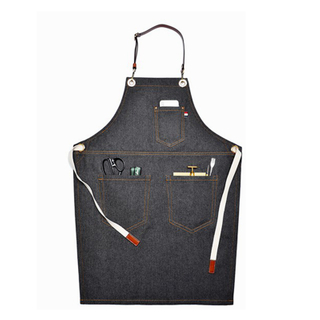 Hot sale multifunction eco friendly breathable reusable strong cotton canvas denim apron for men