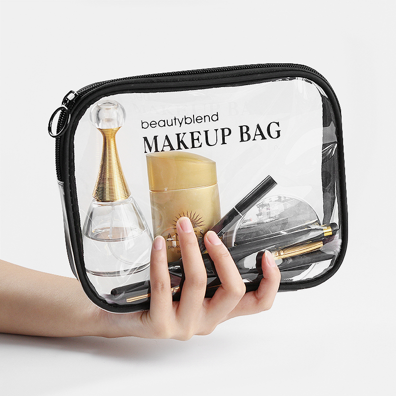 Factory custom promotional cheap pvc transparent bag cosmetic storage bag toiletries packaging bag for wholesale