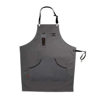 High Quality Canvas Fabric Leather Straps Work Apron With Pockets