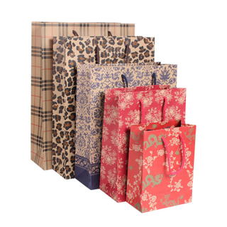 Customize kraft paper bag recycled brown paper bag with handle