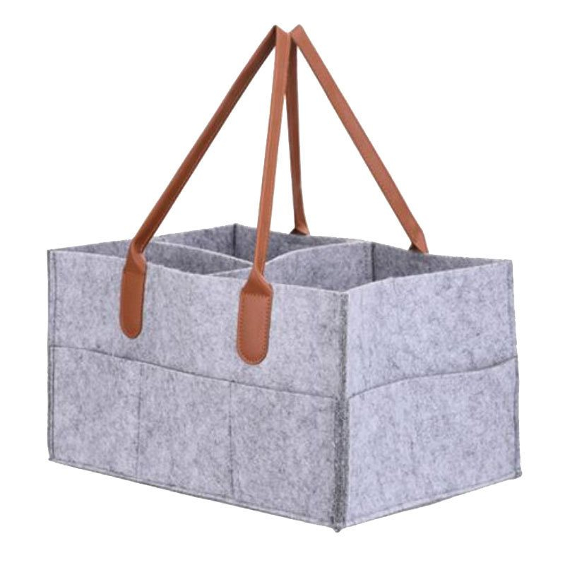 Felt Material Baby Diaper Fashion Custom Multi-Functional Toiletries Finishing Felt Tote Handbag For Wholesale