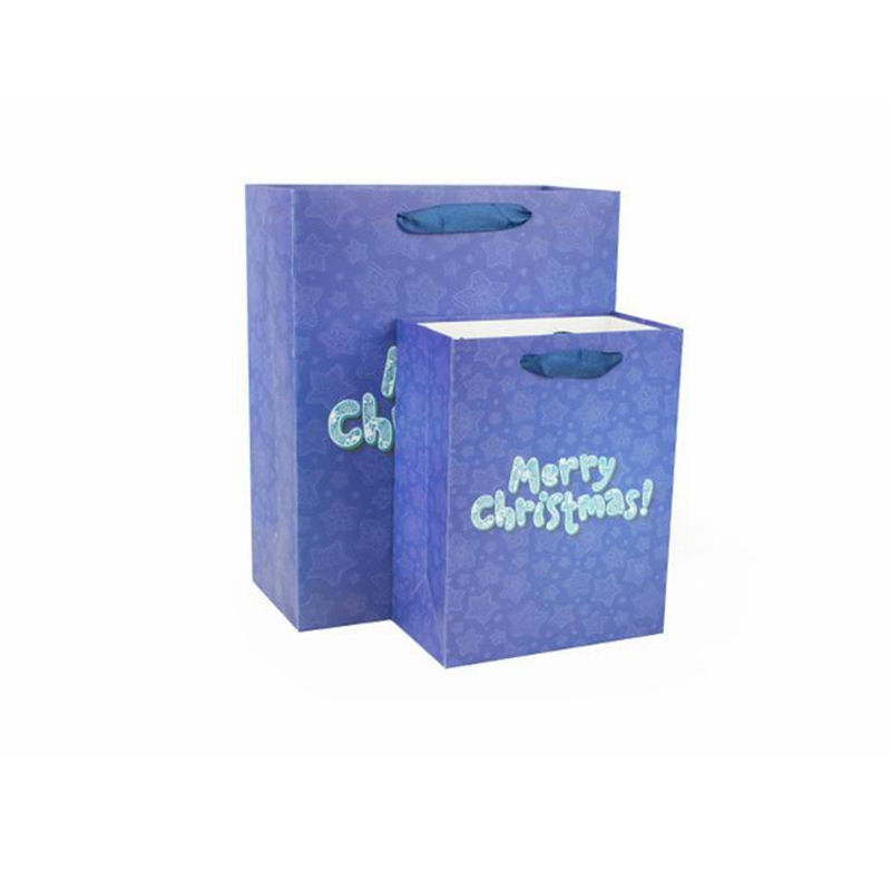 Wholesale custom shopping bag cheap merry christmas paper gift bag