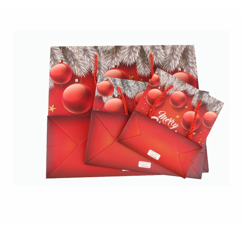 Factory custom logo printed craft paper bag recycle luxury promotion paper gift bag for christmas