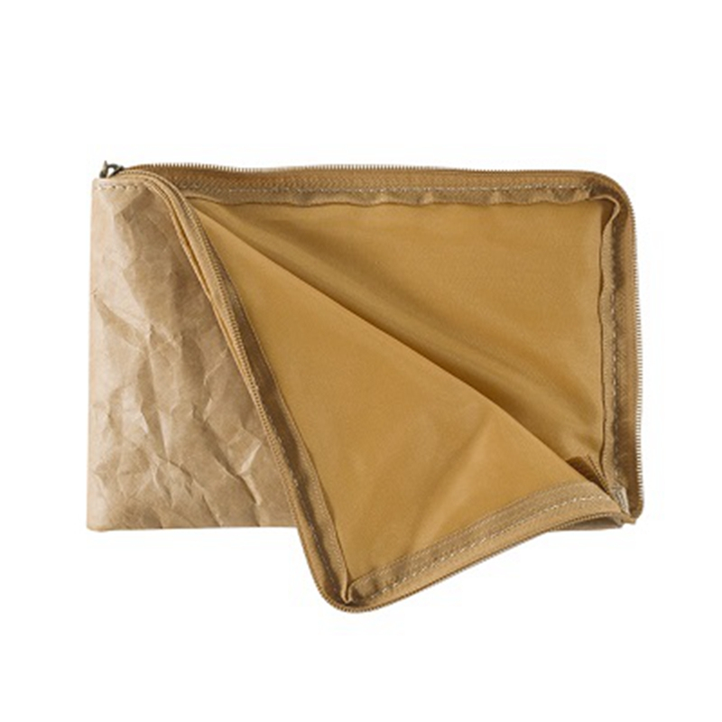 Factory custom fashion simple small zipper tyvek paper bag for wholesale