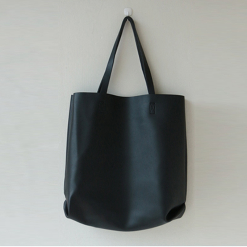 Simple female shoulder tote pu bag portable large capacity fashion mother bag