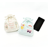 Drawstring cotton wedding party favors bag gift pouches.