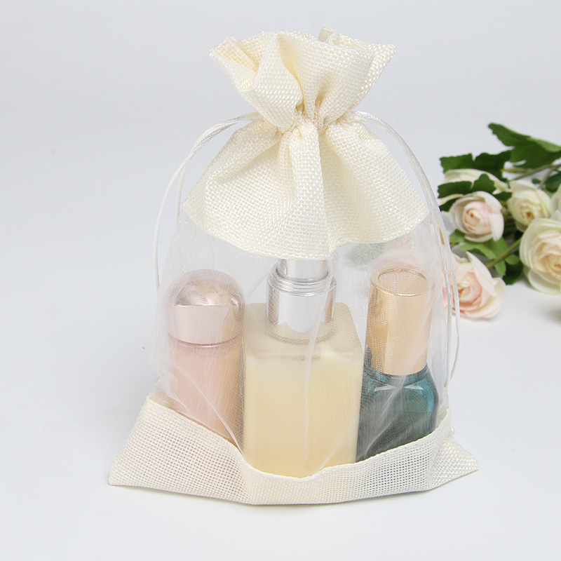 Wholesale promotion organza gift bags with drawstring