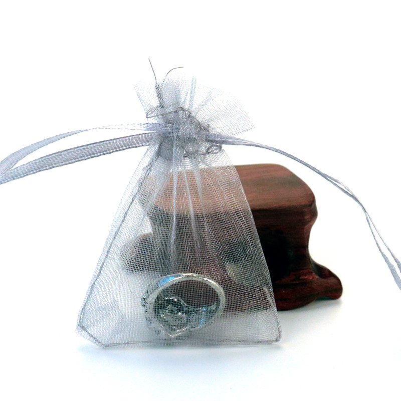 Wedding party christmas jewelry pouches drawstring organza gift bags