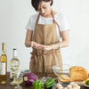 Simple comfortable linen apron for women 