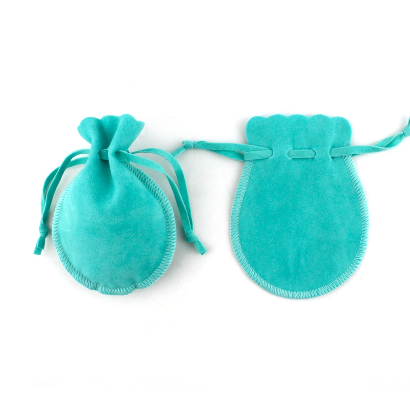  Luxuirious custom logo string velvet jewelry pouch gift bags