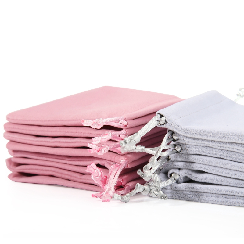 Cheap custom jewelry pouch velvet bag with logo