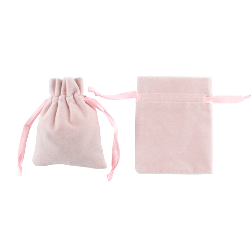 Wholesale custom color plain velvet drawstring gift pouch