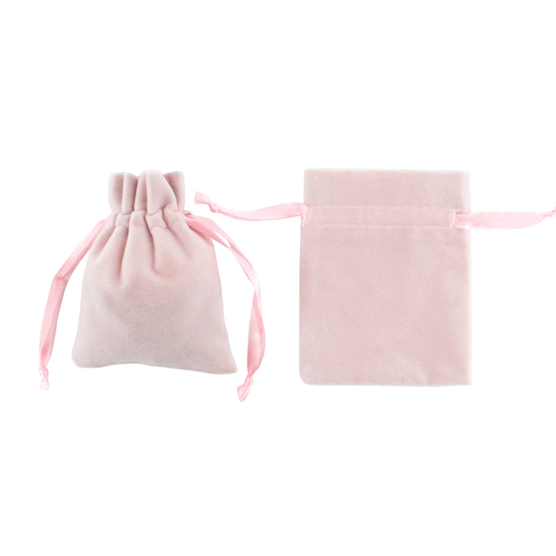 Wholesale custom color plain velvet drawstring gift pouch