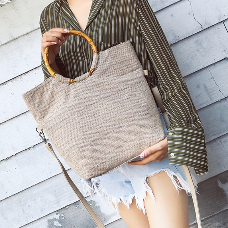 Eco friendly breathable natural color customized fashion popular lightweight practical jute shopping shoulder bag for women
