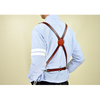 High-grade Bifurcated Cross Leather Straps Superior Denim Fabric Exquisite Tooling Apron Logo Custom