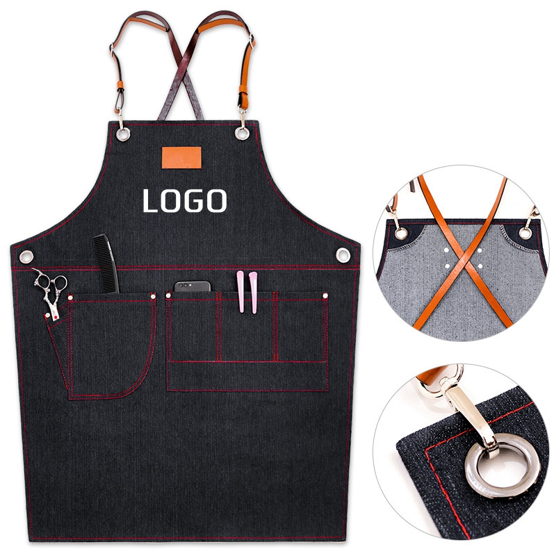 Reasonable price top grade durable and eco-friendly cooking denim apron