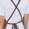 New Models Gray Brown Washed Canvas Strap Apron for Household Or Coffee Shop Florist Restaurant Hairdressing Custom Logo