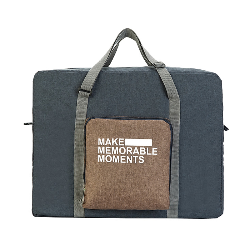 Thick strong load bearing waterproof oxford cloth large capacity folded travel bag with letter printing