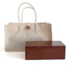 Natural eco friendly breathable reusable jute tote shopping bag for wholesale