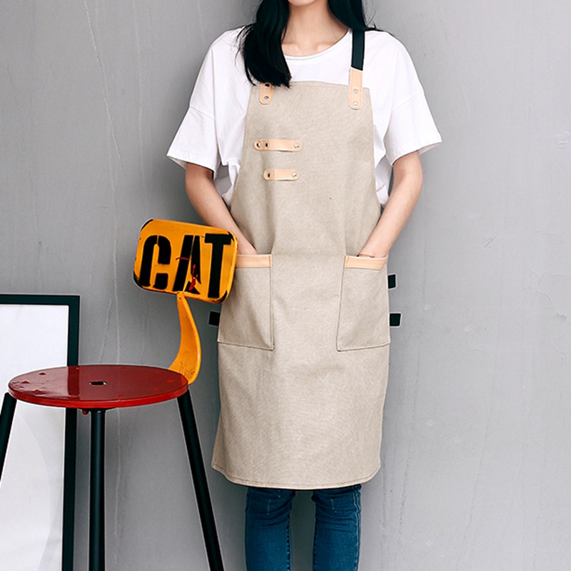 Canvas Tooling Apron Thick Wear-resistant Hotel Waiter Unisex Fashion Restaurant Waitress Custom Advertising Logo