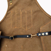 Wear-resistant Thick Canvas Fabric Combine Leather Belts Fashion Tooling Apron for Cafe Or Studio Workwear Custom Logo