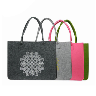 Factory direct wholesale low price cheap eco friendly recycled felt shopping tote bag with strong load bearing