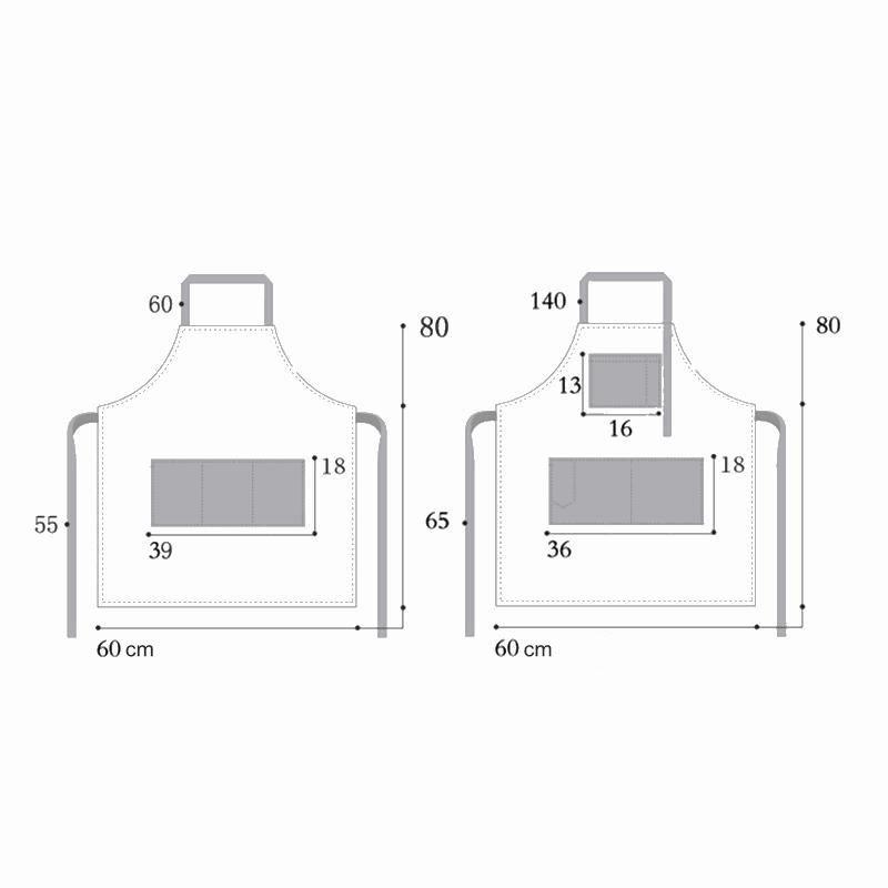 Good Quality Factory Wholesale Cotton Apron Canvas Custom Logo Long Apron for Cafe Waiter Or Waitress Models Or Home Cooking