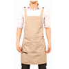 Simple practical dustproof multifunction cotton canvas work apron for men