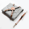 Hot-selling Fashion Grey Canvas Work Apron With Leather Belt