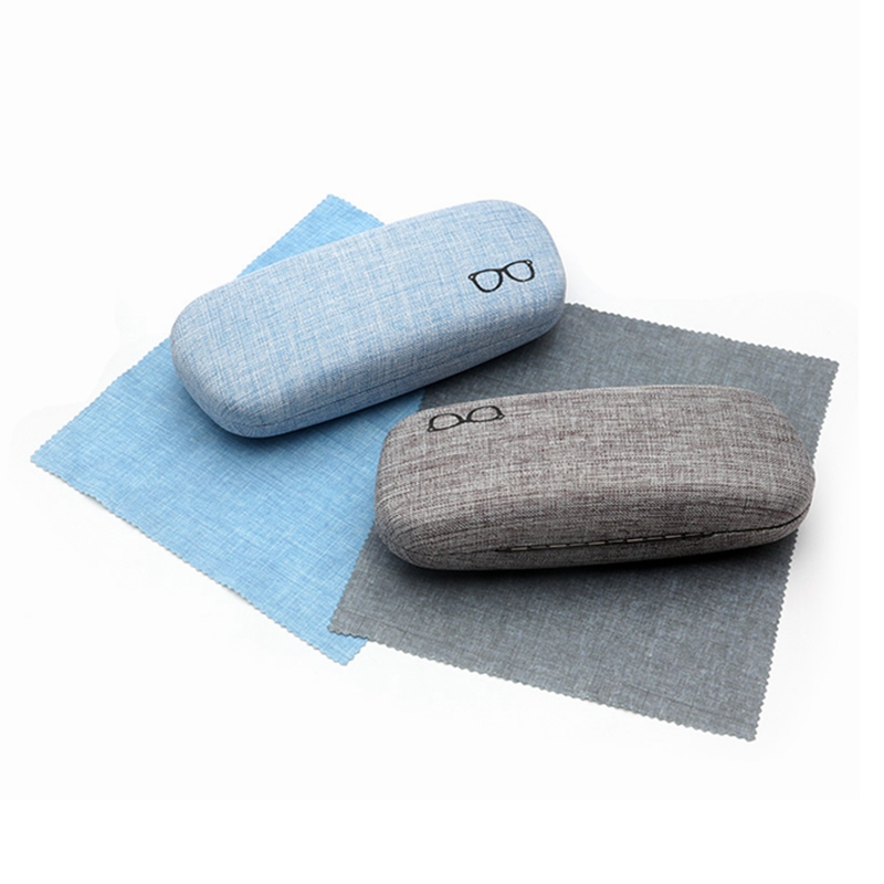 Factory wholesale logo printed custom durable portable pu leather glasses case for eyeglasses packaging