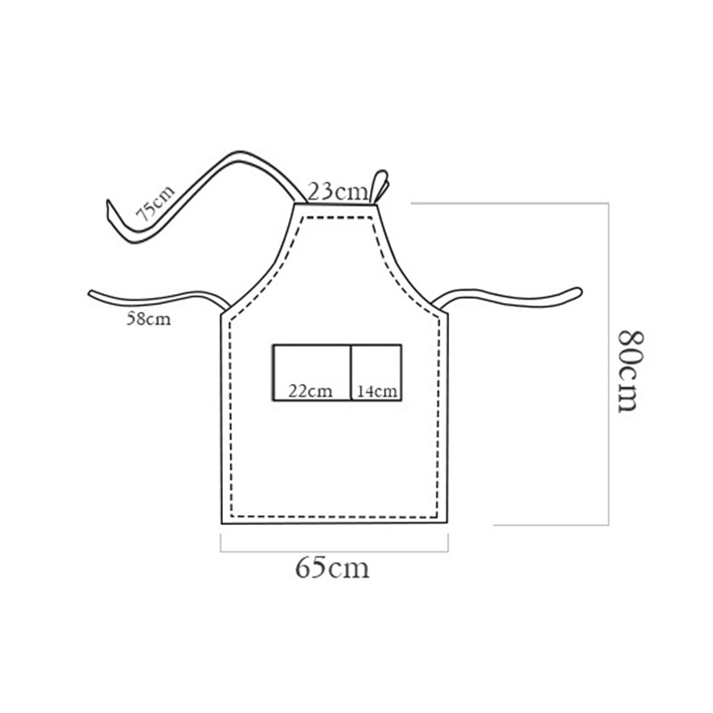 Wholesale Custom Logo White Canvas Household Apron