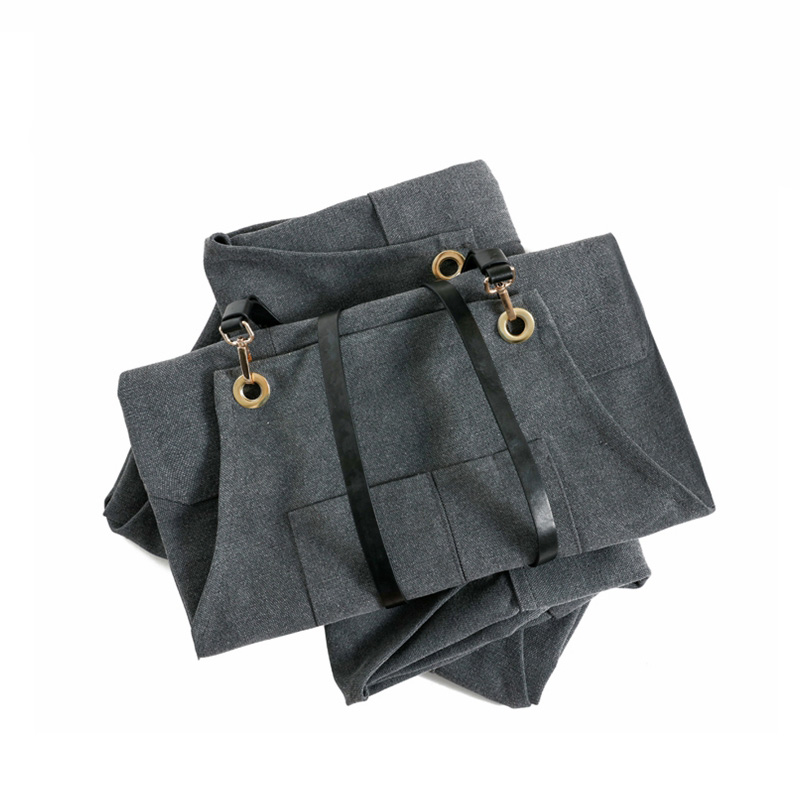 Professional Custom Leather Belt Combine Cotton Fabric Canvas Apron