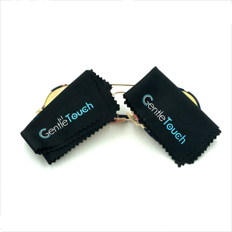 Silk printing cheap promotional microfiber cleaning cloth with factory custom