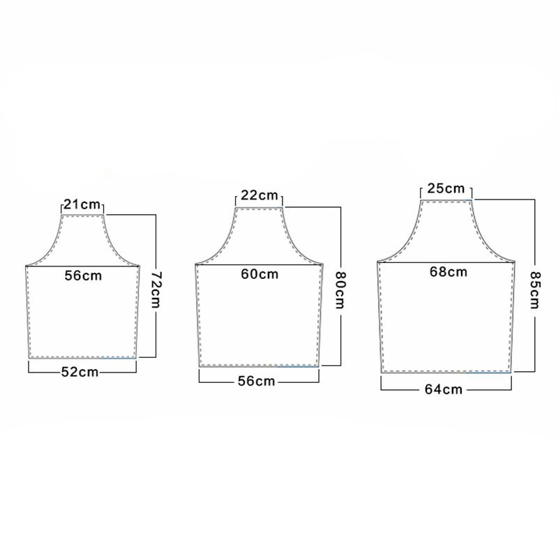 High Quality Exquisite Thick Denim Fabric Leather Straps Work Apron With Pockets LOGO Custom