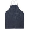 Factory Custom Wholesale Superior Chef Overalls Striped Denim Apron for Restaurant Cafe Waiter Or Waitress