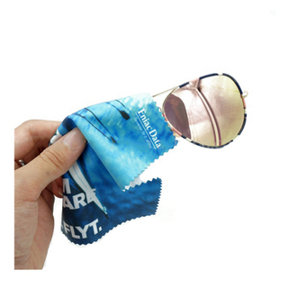 Logo printed microfiber cleaning glasses cloth