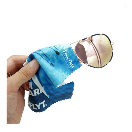 Logo printed microfiber cleaning glasses cloth