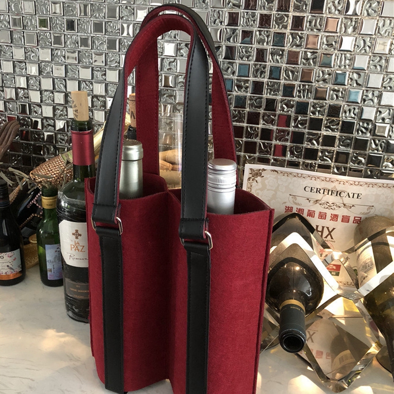 Red wine felt bag (6)