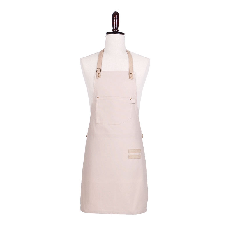 High quality cheap long dustproof cotton canvas apron for kitchen cooking wholesale
