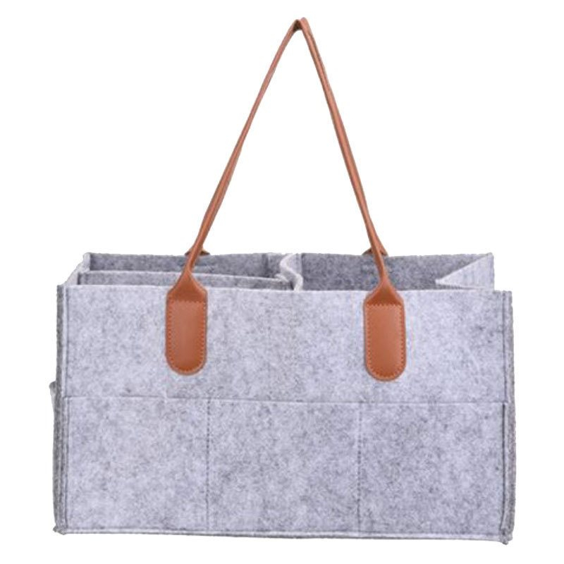 Felt Material Baby Diaper Fashion Custom Multi-Functional Toiletries Finishing Felt Tote Handbag For Wholesale