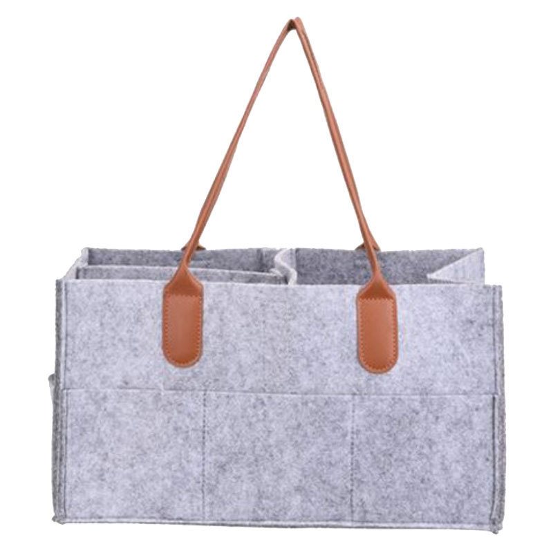 Felt Material Baby Diaper Fashion Custom Multi-Functional Toiletries Finishing Felt Tote Handbag For Wholesale