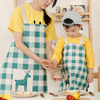 Nordic couple sleeveless apron cartoon parent-child kitchen baking adult children apron