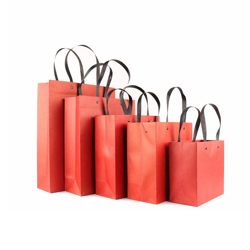 Cheap and high quality food recycled brown kraft paper bag with twisted handle