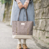 High-end eco-friendly fashional dirty durable women linen cotton bag for shopping