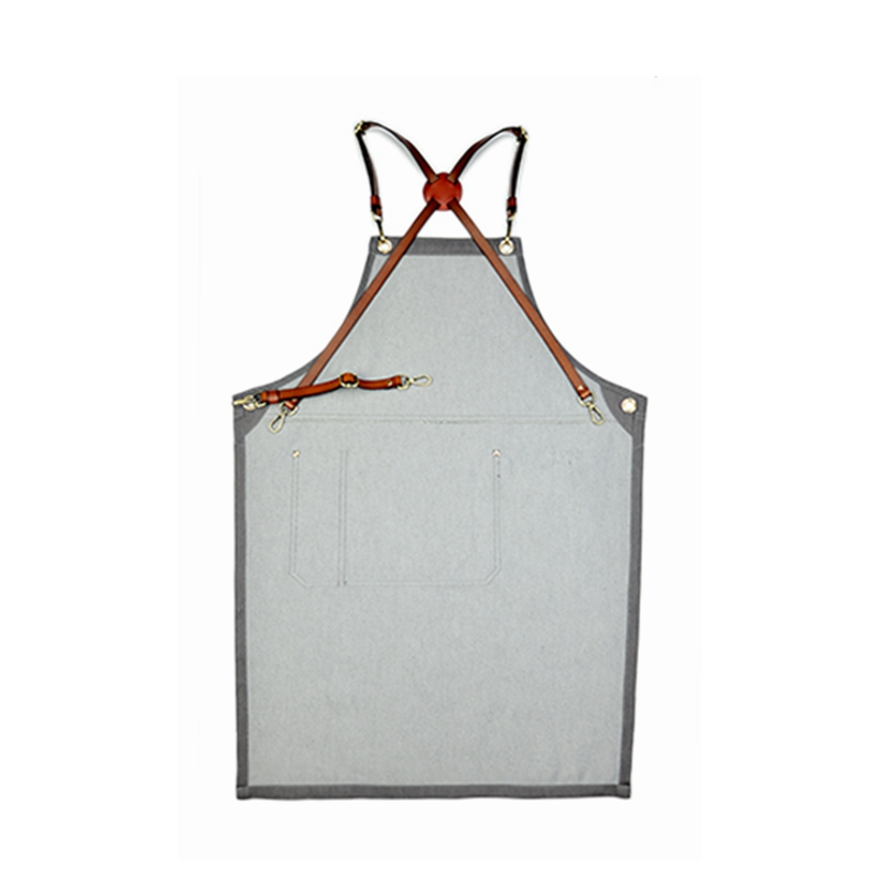 Preferred Denim Fabric Sturdy Cowhide Straps Work Apron