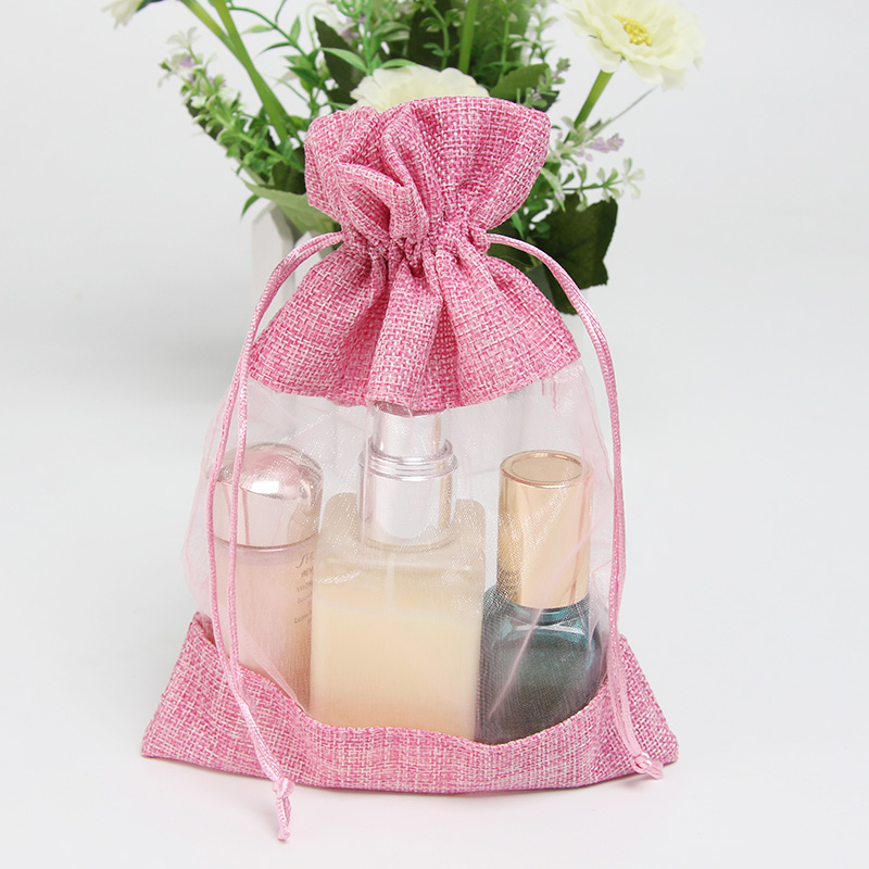 Wholesale promotion organza gift bags with drawstring