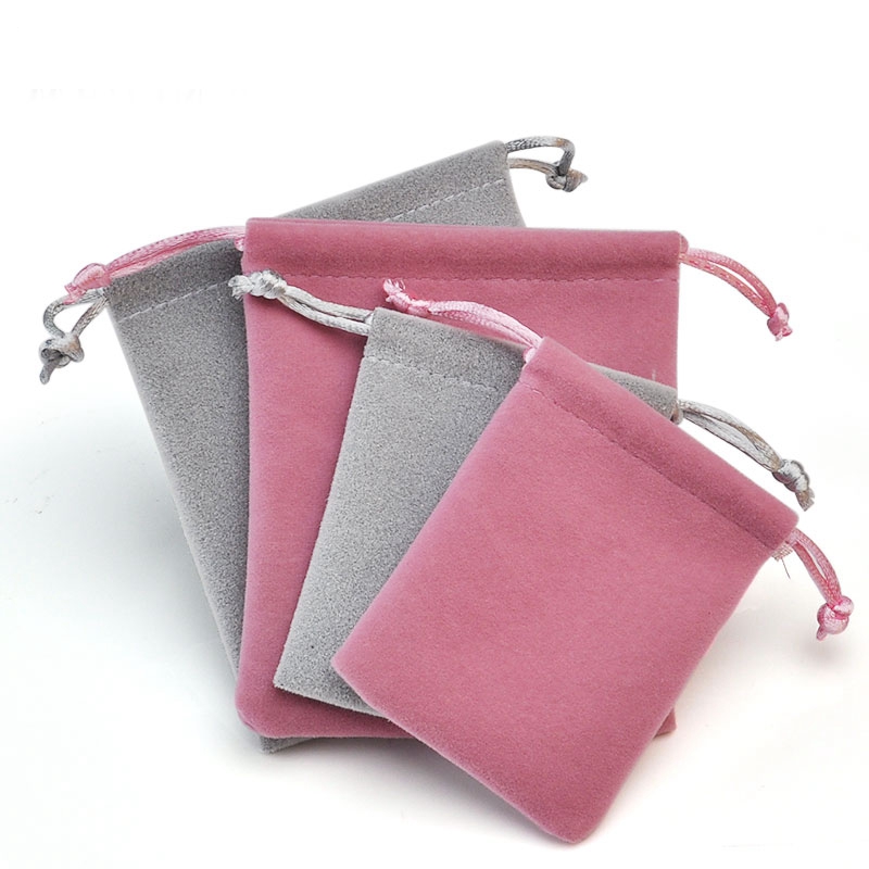Custom printed jewelry velvet drawstring pouch gift bags wholesale